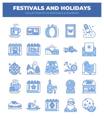 Collection of 25 Festive Holidays and Events
