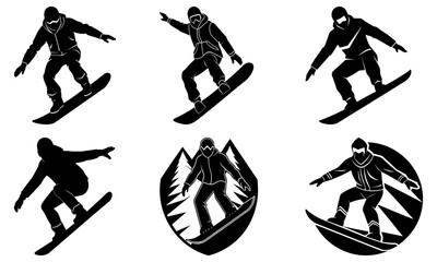 Snowboard Silhouette vector illustration