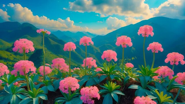 Hill adorned with plant under a clear blue sky