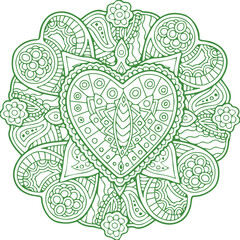 Beautiful flower art and mandala vector design