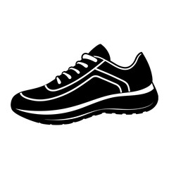 Running Shoe Silhouette vector illustration
