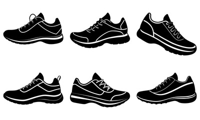 Running Shoe Silhouette vector illustration
