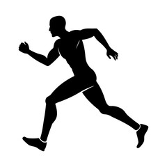 Running Man Silhouette vector illustration