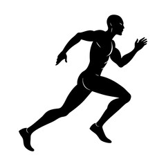 Running Man Silhouette vector illustration