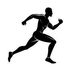 Running Man Silhouette vector illustration