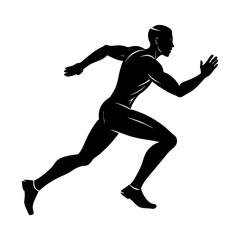 Running Man Silhouette vector illustration
