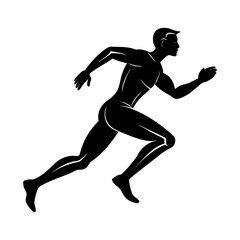 Running Man Silhouette vector illustration