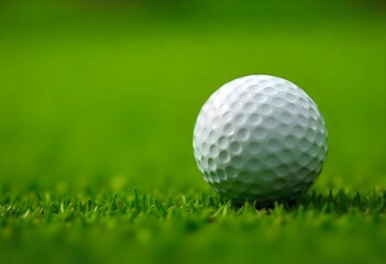 Fototapeta premium Golf Ball on Field with Depth of Field