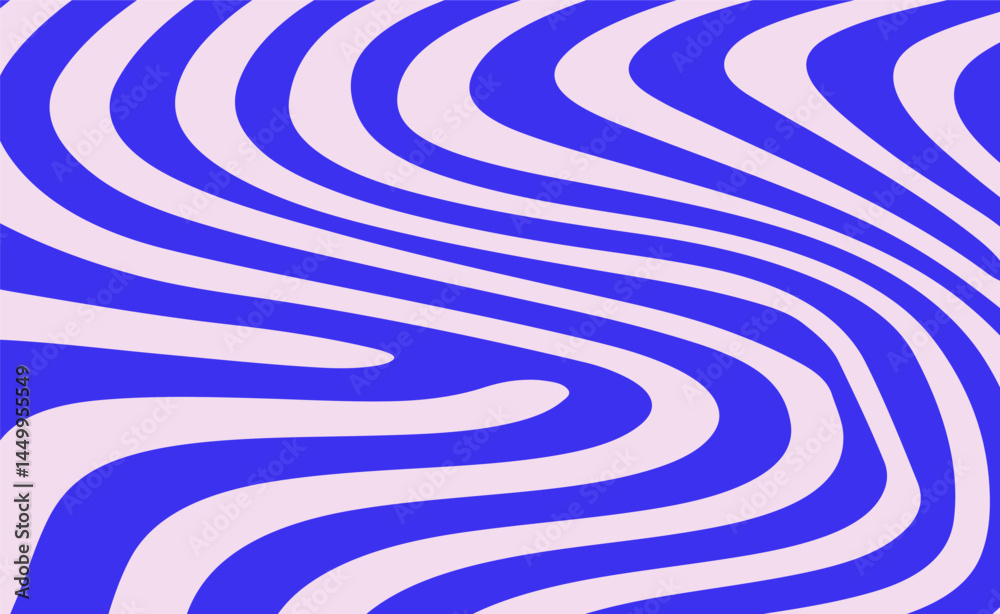Poster 49sdf34i0blue wavy stripes twist and rotate throughout the composition, creating an optical illusion