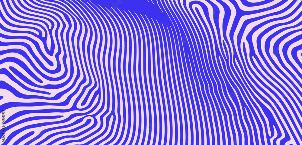 Poster 49sdf34i0blue wavy stripes twist and rotate throughout the composition, creating an optical illusion