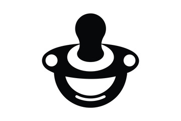 Baby Pacifier Icon Black Silhouette
