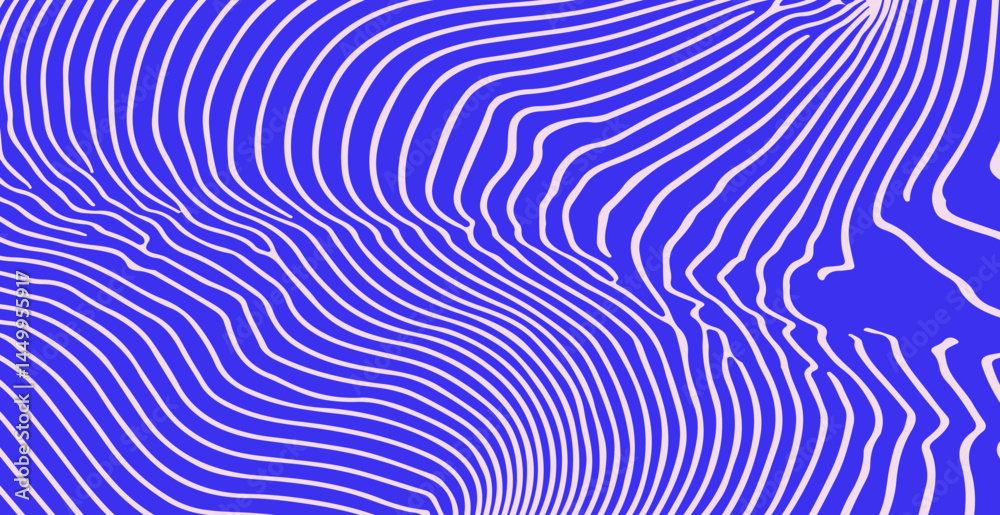Fototapete 49sdf34i0Blue wavy stripes twist and rotate throughout the composition, creating an optical illusion effect. Abstract modern vector illustration ideal for stylish decorative use.
