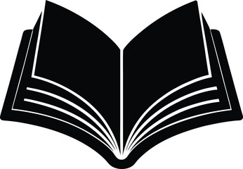 open book with visible pages on white background   