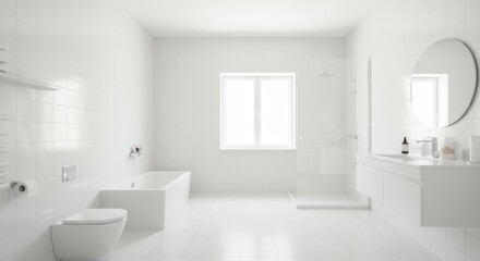 Bright Minimalist Bathroom Photography: Soft Midday Light