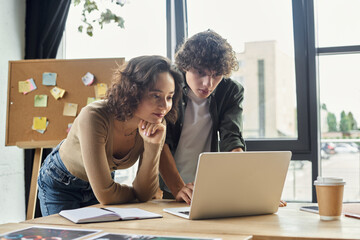 Collaborative brainstorming in a stylish office setting during a bright afternoon session