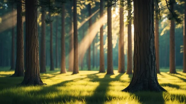 Sunshine and Shadows in a Forest
