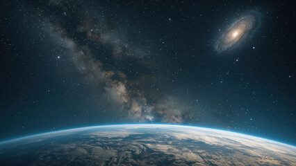 Obraz premium Cosmic view galaxy space scene