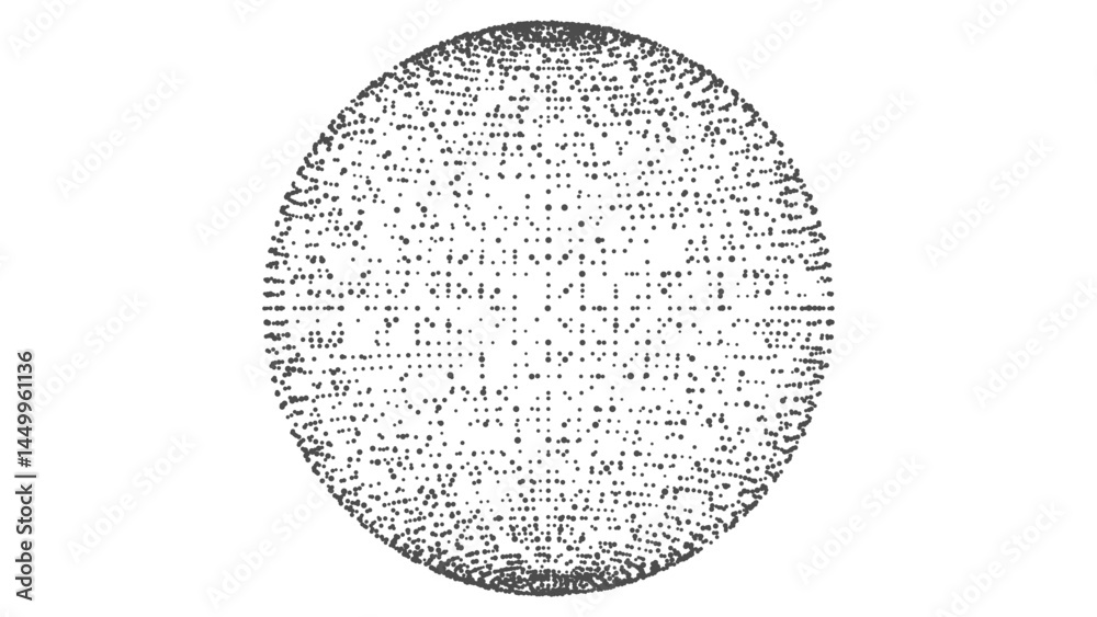 Fototapete Technology background with copy space. Abstract sphere. Dots connected by lines. Minimalist mesh. Abstract polygonal shape.