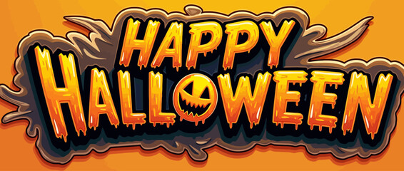 Halloween Celebration, Typography Design, Digital Art, Creative Environment, Festive Viewpoint, Bold Concept