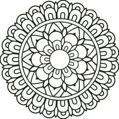 Beautiful flower art and mandala vector design