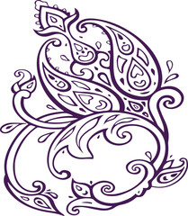 Fototapeta premium Beautiful flower art and mandala vector design