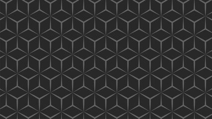 Geometric pattern based on three-pointed stars on a black background