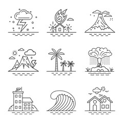 Vintage travel icon set vector illustration sketch design