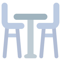 Table Bar Flat Icon, Solid Color Flat Icon Symbol