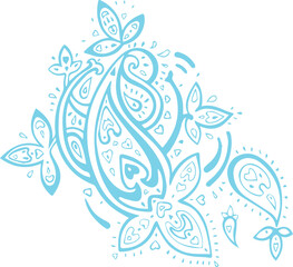 Beautiful flower art and mandala vector design