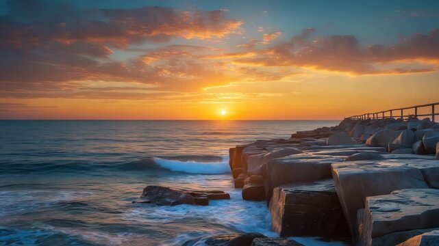 Seascape of romance showcasing stunning light.