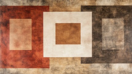 Fototapeta premium abstract geometric square pattern brown beige texture background