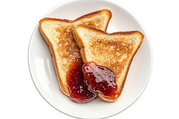 a plate of toast with jam on it