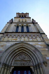 Fototapeta premium Turm der Eglise Saint-Etienne in Mulhouse