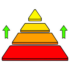 pyramid chart illustration hand drawn isolated vector