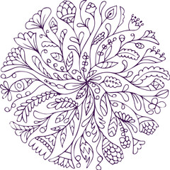 Beautiful flower art and mandala vector design
