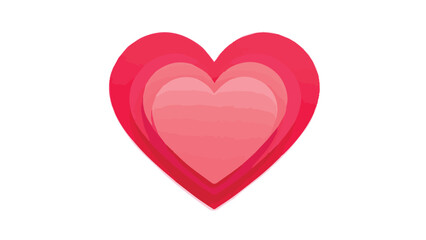 red heart isolated on white