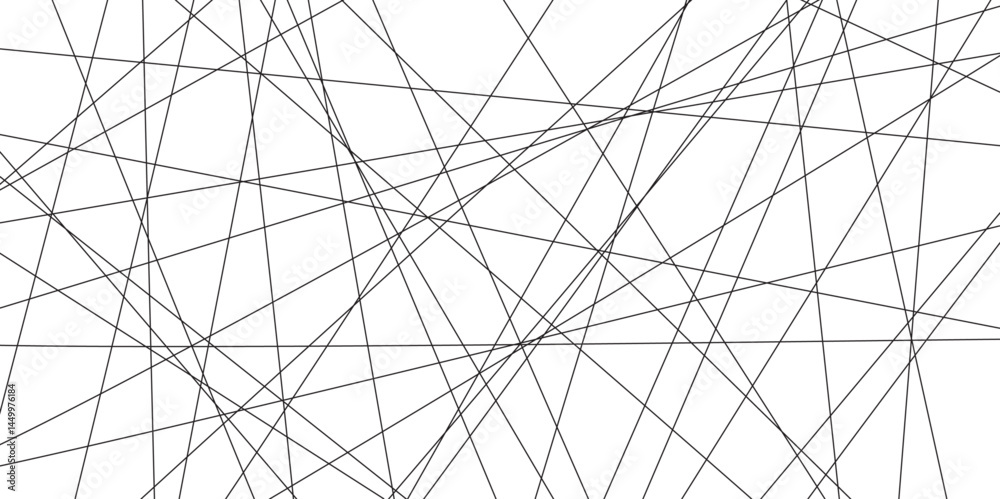 Aufkleber Abstract black lines with white background. Creative and geometric shape with luxury pattern and paper texture design. abstract background with stripes for website design Technology background.	