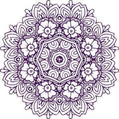 Beautiful flower art and mandala vector design
