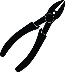 pair of pliers on white background