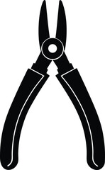pair of pliers on white background  