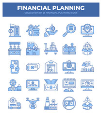 Financial Planning Icons. A Comprehensive Guide to Business and Financial Management
