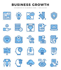 icons set. Business Growth for web. app. vector illustration.