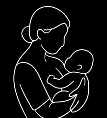 mothers day ilustration line art