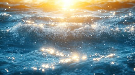 Fototapeta premium Ocean waves at sunrise (1)