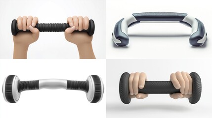 Fototapeta premium Four different hand-held workout implements