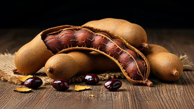 Close up of Tamarind, a delicious healthy fruit