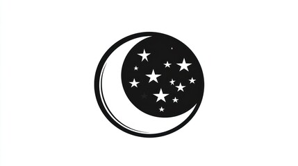 Simple moon and stars graphic