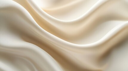 Obraz premium Soft, flowing cream-colored fabric draping elegantly in natural light