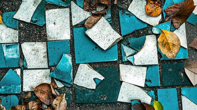Broken Tiles and Fallen Leaves