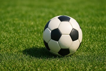 Fototapeta premium Classic soccer ball on grass